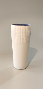 Vase innen blau - 8 x 19cm