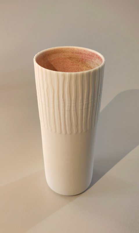 Vase innen ochsenblut - 8 x 17,5cm
