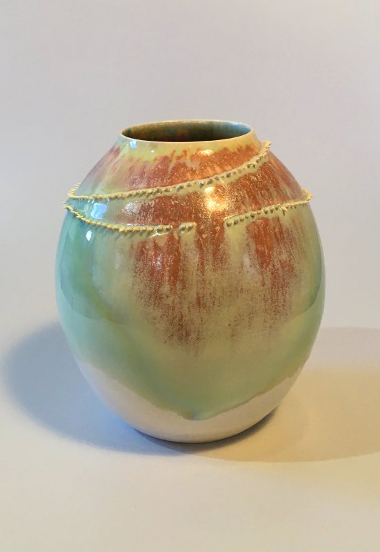 Vase - Spitzen - bauchig - 13 cm hoch