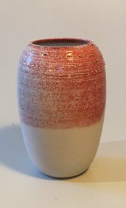 Vase - Spitzen - rosa - 16 x 7 cm