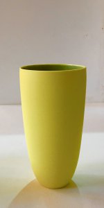 Becher - gelb - 15 x 7,5 cm